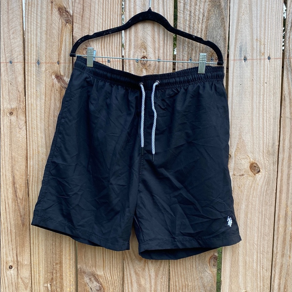U.S. Polo Assn. Black Shorts with Embroidered Logo
